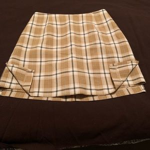 Vintage Two Roads Plaid Skort, size 6, made in Canada.